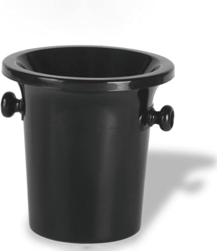 Qpractiko Escupidera para catas 3,5 L Negra | Asas dobles, apta lavavajillas, tapa extraíble, reutilizable, uso como cubitera