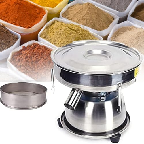 ZHIXUMM Electric Flour Sifter, Vibrating Sieve Filter Machine, Professional Industrial Powder Sifter, 1350 Rpm Automatic Sifter, For Flours, Herbal Powder