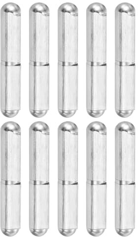 sourcing map Lot de 10 charnières à barillet soudé, 6,5 cm de long, 38,1 cm de diamètre – Charnières à souder rondes amovibles en acier inoxydable 304 pour porte battante en métal, rampe de remorque,
