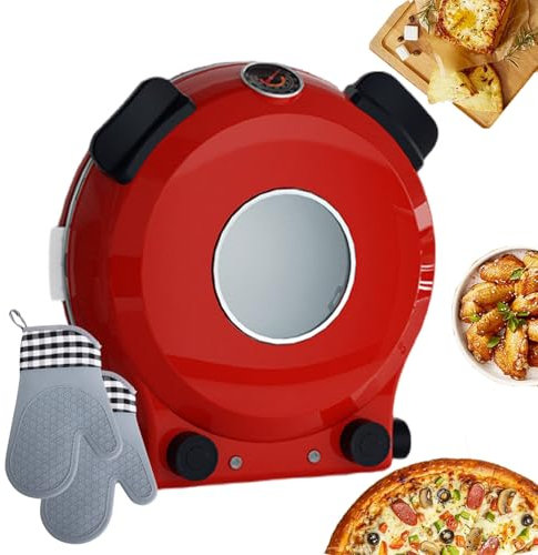 forplubossmmp Fours À Pizza Électriques 0-450℃, Machine À Pain À Pizza Antiadhésive avec Minuterie 0-15Minutes, Four Grille-Pain À Pizza D'intérieur Commercial, Four À Pizza Professionnel-avec Gants