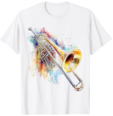 Posaune Musikinstrument Motiv Artwork Posaune T-Shirt