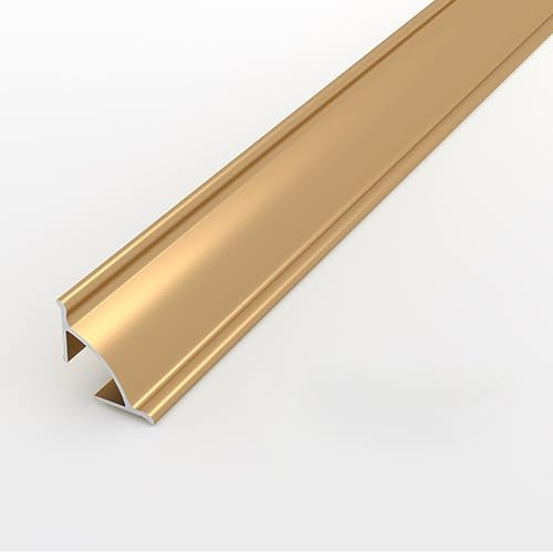 Raouoae Moldura De Techo 90 Cm* 3 Piezas Moldura De Zócalo para Esquinas Y Bordes Moldura Decorativa Masilla para Un Acabado Elegante Y Ordenado(Gold,Width:2.8 cm)