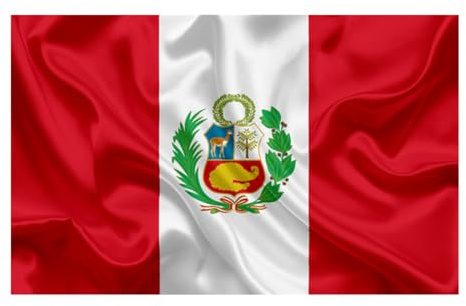 JYC Creative Bandera de Perú, 90cm x 150cm, Grande con Trabilla para Mástil y Cordones para Sujetar, Ligera, para Deportes, Fútbol, Edificios