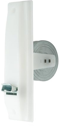 IdeaGenesis - Recogedor persiana para Empotrar en Obra | Enrollador persiana con Muelle Tensor Duradero | Sistema Universal (Blanco Sin Cinta, Pequeño)