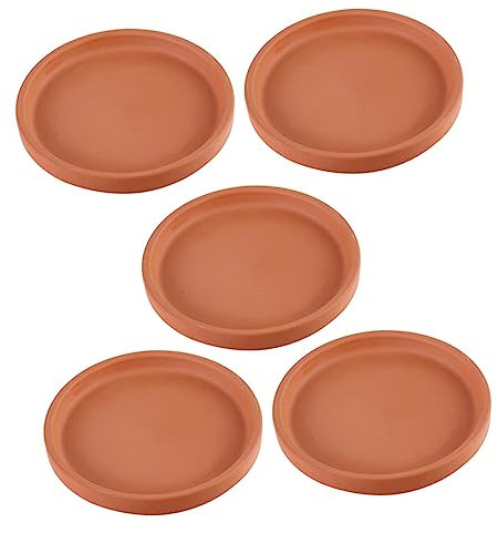 Toyvian 5pièces Plateau pour Pot De Fleurs Assiette pour Pot De Fleurs Ronde Lot pour Jardinière Protection Sol Intérieur Extérieur