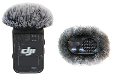 Hangcheng Microphone Windscreen for DJI MIC 2/ OSMO POCKET 3 Microphone Furry Wind Muff (Not for DJI Mic 1), 2 Packs