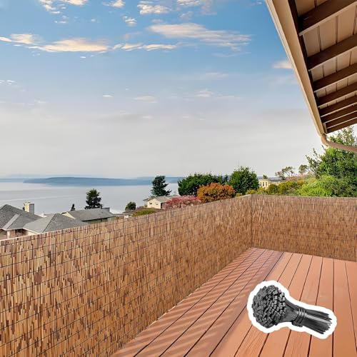 Genérico Privacy Bambu Valla, Ocultacion Cerca de CañA, 100x500 90x400 80x600 120x1500 150x900cm Blackout Cañizo Valla con Bridas, Bambu Cerca para Balcón, Jardín y Patio(165 * 1000cm)