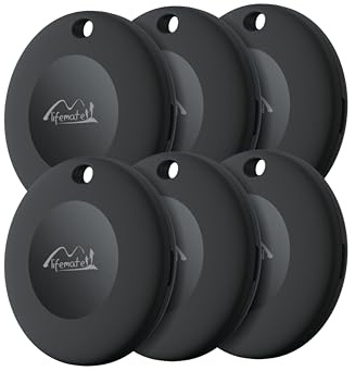 Lifemate Life Tag – Bluetooth-spårningsbrickor för Android | Nyckel-, Bagage- och Plånbokssökare | 6-pack | Kompatibel med Android Find My