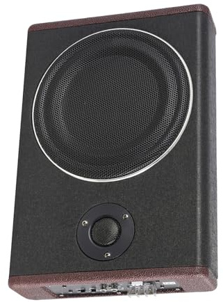 Linanty Auto Subwoofer mit integriertem Verstärker, 8” Slim Subwoofer für unter den Sitz, Starke Bassleistung, 2 Modi Schalter, 600W Kompakt Bassbox für Autos und SUVs, schwarz