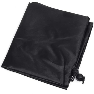 Patio rotondo in poliestere, facile da pulire, esterno, impermeabile, protettivo, giardino, nero, copertura for braciere, barbecue, antipolvere Per Divano, Tavolo e Sedia da Giardino(85x40cm)