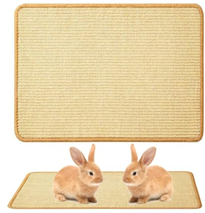 ZORVYN 1 Tapis à Gratter pour Lapins, Entretien Naturel des Griffes et Dents, Tapis pour Cage à Lapin, Jouet à Mâcher, Litière pour Cage d'animaux à Mordre, Dormir, Nicher