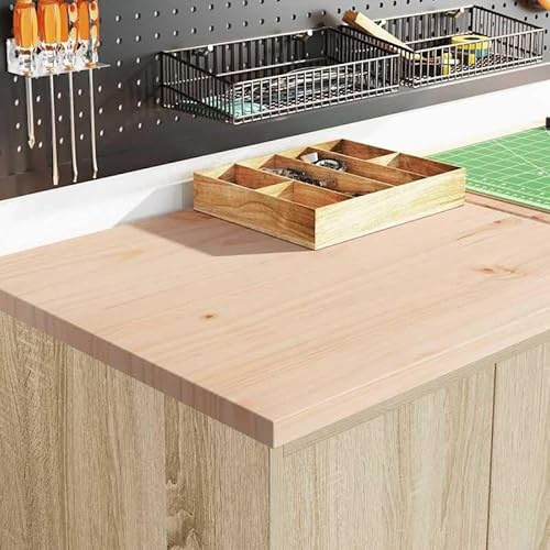 Eleganz Armoire de rangement de garage, en pin massif (non traité), solution de stockage stable pour outils et accessoires, stockage commercial, aspect naturel en chêne Sonoma