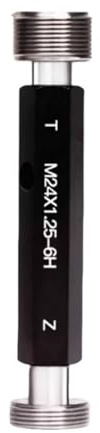 Calibrador de rosca de doble extremo, Calibre de rosca 6H M41-M48, herramienta medición fina estándar métrica acero(M45X0.5-6H)