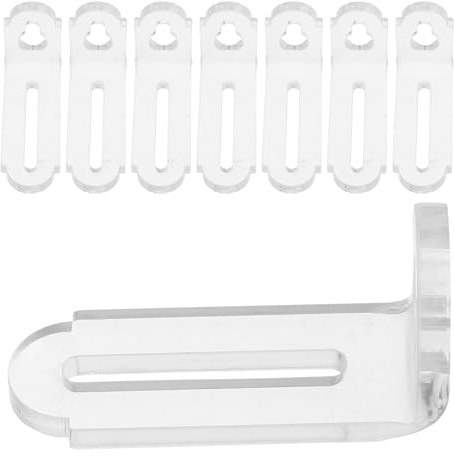 DIKACA 8 Stück Transparente Acryl L-winkel Eckverstärkungen mit Hoher Transparenz und Einfacher Installation Dekorative Möbelhalterungen für Aufbewahrung und Displays
