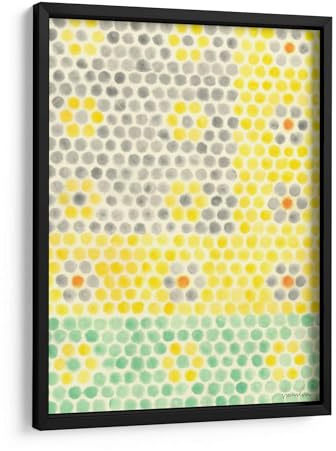 Canvas Lab | Floral Linoleum I by Vanna Lam | 17 x 23 in | Fine Art Framed Print, Frame Color: Black | Abstract, Patterns, Watercolor | Wall Decor for Bedroom, Living Room or Office