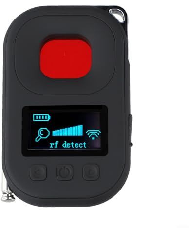 Momfin Trådlös signaldetektor för kamera GPS RF-skanner med stöldskydd larm justerbar känslighet för hem hotell resor