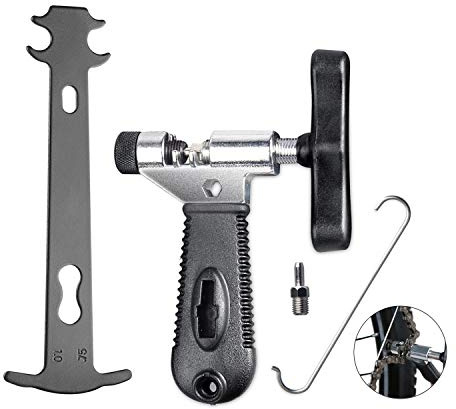 TAGVO Bike Chain Tool, Kettenwerkzeug Kettennieter für 7 8 9 10 Fach Fahrradkette Kettennietdrücker Ketten Entferner Edelstahl Schwarz