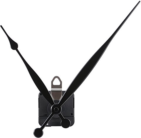Hicarer High Torque Quartz Clock Replacement Parts, Battery Operated, Silent Sweep Replacement Mechanism for Clock Repair DIY Craft. Includes 8.2 Spade Hands & Hanger (Shaft Length 15mm/ 3/5 Inches)