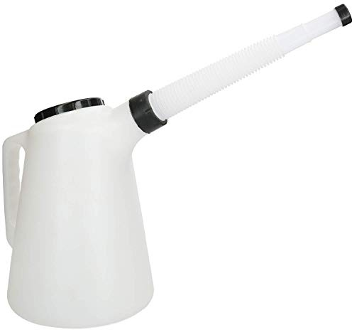 AB Tools-Toolzone Jarra de medición de plástico de 5 litros y boquilla flexible litros y cuartos de galón de agua gasolina diesel
