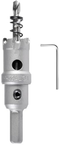 KATUR Lochsäge Hartmetall-Bohrer 22mm, Metall Lochsäge Bohrer, TCT-Bohrer-Lochsägen für Edelstahl, Eisen, Legierung, Kupfer, Holz, Kunststoffe