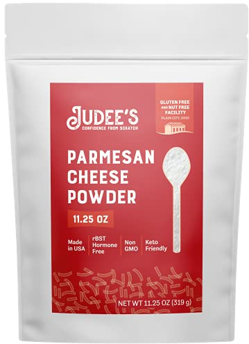 Judee's Gluten Free Parmesan Cheese Powder - Rich Savory Seasoning, Parmesan Seasoning & Keto-Friendly - Resealable Pouch & Popcorn Cheese Powder - 11.25 oz, 1 Pack