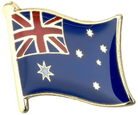 Australia National Australian Flag Enamel Pin Badge Lapel – 1.9cm x 1.6cm – Hard Enamel Aussie Flag Design – Patriotic Souvenir for Jacket, Hat, or Backpack