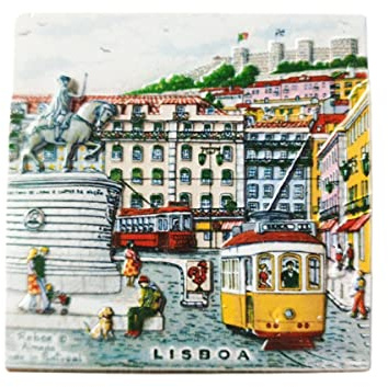 3D-Kühlschrankmagnet, Lissabon, Portugal, Souvenir, Geschenk, Kunstharz, handgefertigt, Lissabon, Kühlschrankmagnet, für Zuhause und Küche