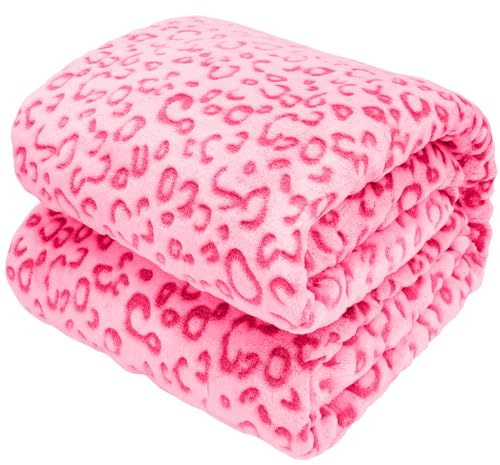 SEEGU Warme Decke, rosa, weiche Fleece-Decken, Überwurfdecken für Bett