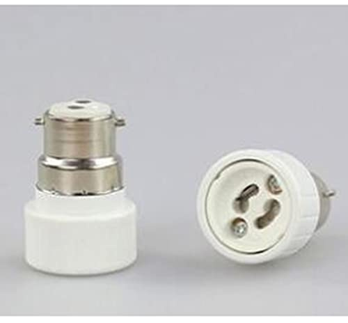 YSJJZRL E14/E27/B22/GU10/G24/E40 douille rallonge lampe ampoule douille rallonge support de lampe adaptateur (2 pièces,B22 à GU10)