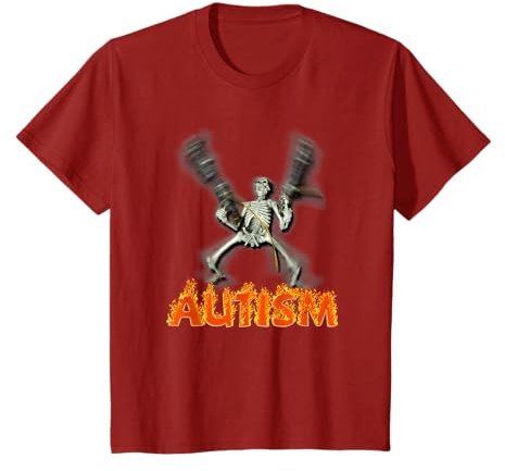 Autism Skeleton Meme Funny Men Women Kids T-Shirt