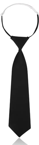 KALIONE Krawatten für Damen & Mädchen - Verstellbare Uniform-Krawatte für Abschlussfeier & Geschäftshochzeit (schwarz)