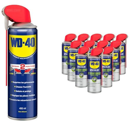 WD-40 • Produit Multifonction • Spray Double Position • Sans Silicone • Non Conducte & Nettoyant Contacts WD-40 Specialist - Formule non-conductrice adaptée pour composants électroniques sensibles.