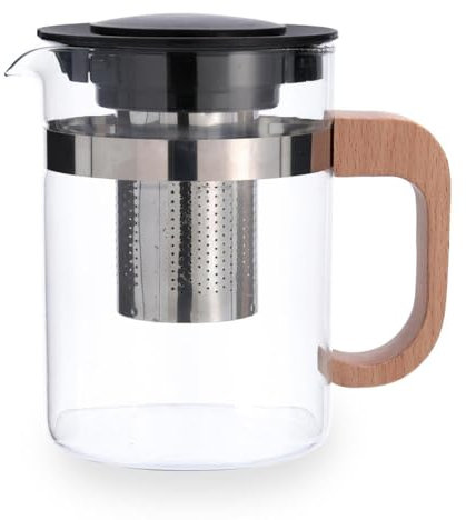 Quid Tubin Teiera Vetro Filtro Inox 0,8L