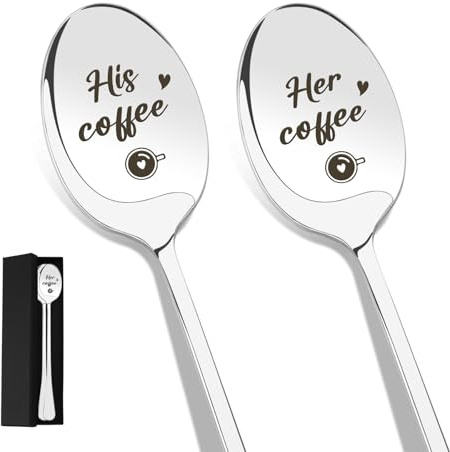 Funny Couple Gifts,Gifts for a Couple at Xmas,Wedding Gifts,Couple Gifts,11th Anniversary Wedding Gift for Him Her Funny Coffee Spoons Couples Gifts for Him and Her Christmas Couple Valentines Mens