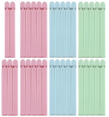 35 Stück Verschlussclips für Beutel, 15.5CM Tütenclips zum einfachen Verschließen von verschiedenen Lebensmittelverpackungen, Verschlussklammern Clips für Zuhause für Süßigkeiten, Chips und Snacks
