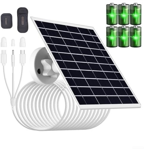 Panneau solaire 5 V pour caméra clignotante, sortie 8 W avec protection étanche IP68 et longue longueur de fil (panneau solaire 8 W)