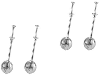 Cabilock 2 Juegos Botella De Acero Inoxidable Para Espolvorear Coctelera Tapa De Coctelera Salero Y Pimentero Colador De Harina Coctelera Aislada Dispensador Para 2 piezas * 2