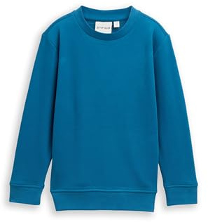 TOM TAILOR Barn pojkar sweatshirt, 12909 – Mörkt kakelgrön, 92