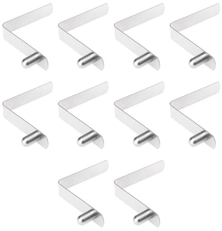 SG Store 10 x Edelstahl-Feder-Clips, 5 mm Knopfdurchmesser, 9 mm hoch, Zeltstange, Kajak-Paddelrohr, Druckverschlussstift