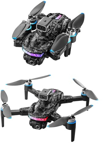 Luocute Bürstenlose Quadcopter -Drohne mit Kamera 4K, Faltbar für Anfänger, 2,4 G WiFi FPV, Höhe Hold, Kreis/Drehen/Wegpunktfliegen, 3D -Flip, EIN Schlüsselstart, 3 (3 Batterien)