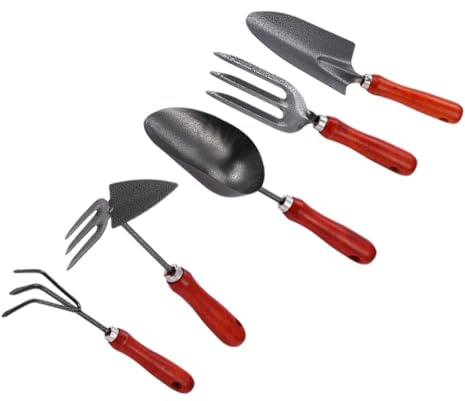 SHINEOFI Outils de Jardinage Polyvalents pour Débutants Pelles et Râteau Ergonomiques Résistant Corrosion Confort de Prise Main pour Retourner la Terre et Entretenir Potagers et Fleurs