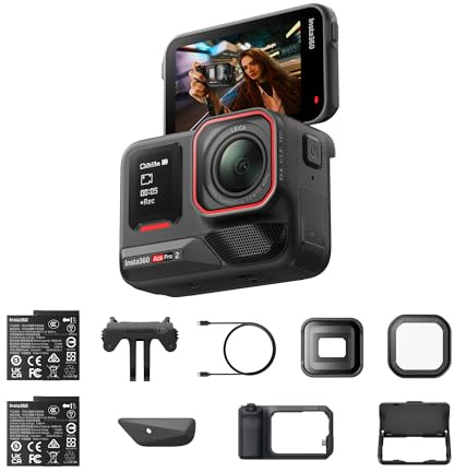 Insta360 Ace Pro 2 Pack Vidéographie Édition Limitée - Caméra d'action 8K | Camera moto, objectif Leica, appareil photo capteur 1/1,3, HDR 4K, audio pro, étanche, pour vlog, moto, sport, voyage, ski