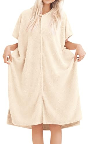 Vestaglia Donna Pile Vestaglia Donna Invernale Caldo Cotone Estiva Accappatoi E Vestaglie Da Corta Robe Lunga Pail Accappatoio Vestito Casa Taglie forti Lana M Giacca Camera In Rosa Con Bottoni