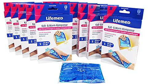 Lifemed compresse fredde e calde 14 cm x 13 cm blu taglia Small 12 x 1 confezione