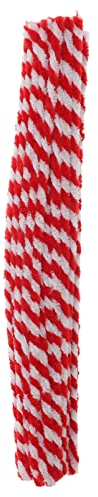 50 St¨¹ Pfeifenreiniger Chenilledraht Pfeifenputzer Biegepl¨¹sch Weihnachtsbaum Schmuck Ornament f¨¹r DIY Basteln Handwerk Kunstbedarf Kindertagsdekoration (Rot Wei?)