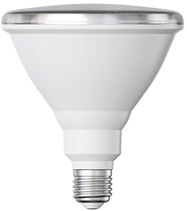 ledscom.de Bombilla LED E27, PAR38 cuello corto, blanco cálido (2700 K), 15,7 W, 1152lm, 42°, espejo reflector (plateado)