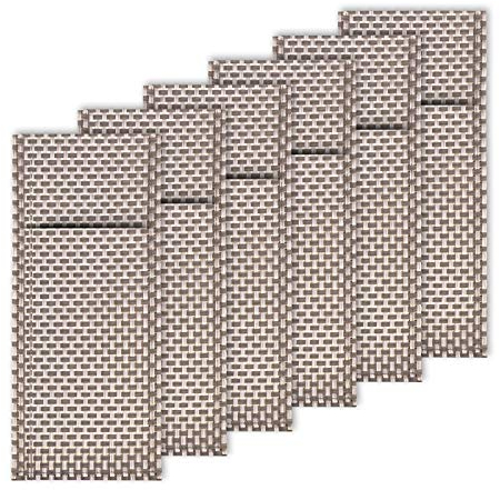 Westmark 6 Servietten-/Bestecktaschen, 24 x 9 cm, Synthetik, Saleen-Edition: Elegance, Grau/Silber, 01210344250