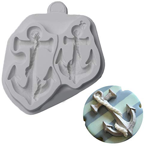 DUBENS Anker Silikonform für Fondant Kuchen Dekorieren, Cupcakes, Sugarcraft, Cookies, Süßigkeiten, Karten und Ton Bakeware Werkzeuge
