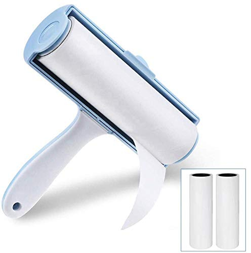 YITON Tierhaarentferner Blau Sticky Roller Set Sticky Dust Paper Tearable Klebebürste Kleidung Fusselbürste Haarentfernungsset Mit Griff 2Set