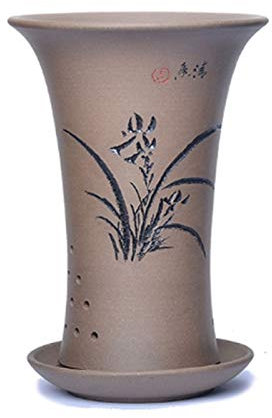 XXXXW Pots de Jardin Salon Salle d'étude avec Plateau en céramique Pot Respirant Pot de Fleur orchidée Pot de Fleur spécial Conteneurs de Plantes